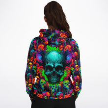 Load image into Gallery viewer, Trippy Cyberpunk Skulls Hoodie - Urban Celt