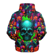 Load image into Gallery viewer, Trippy Cyberpunk Skulls Hoodie - Urban Celt
