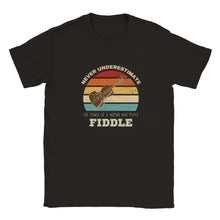 Load image into Gallery viewer, Never Underestimate the Power of a Woman who Plays Fiddle Tee - Urban Celt