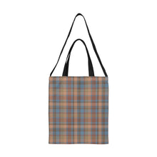 Load image into Gallery viewer, Orange Red Blue Tartan Canvas Tote Bag - Urban Celt