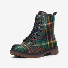 Load image into Gallery viewer, Highland Plaid Vegan Leather Combat Boots - Urban Celt