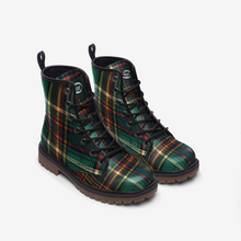 Load image into Gallery viewer, Highland Plaid Vegan Leather Combat Boots - Urban Celt