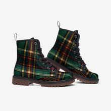 Load image into Gallery viewer, Highland Plaid Vegan Leather Combat Boots - Urban Celt