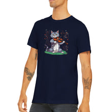 Load image into Gallery viewer, Musical Cat Playing Fiddle T-shirt - Urban Celt