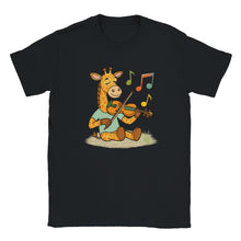 Load image into Gallery viewer, Giraffe Playing Fiddle Unisex T-shirt - Urban Celt