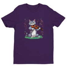 Load image into Gallery viewer, Musical Cat Playing Fiddle T-shirt - Urban Celt