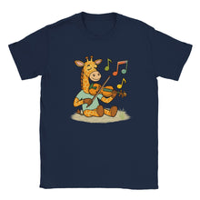 Load image into Gallery viewer, Giraffe Playing Fiddle Unisex T-shirt - Urban Celt