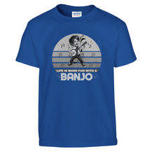 Load image into Gallery viewer, Life Is More Fun Banjo Boy Kids T-shirt - Urban Celt