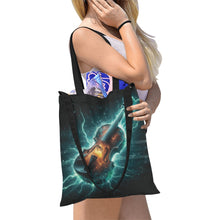 Load image into Gallery viewer, Neon Fiddle Art Tote Bag - Urban Celt