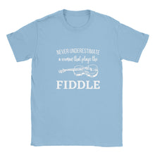 Load image into Gallery viewer, Never Underestimate A Woman The Plays Fiddle T-shirt - Urban Celt