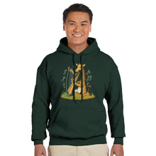 Load image into Gallery viewer, Giraffe Playing the Harp Hoodie - Urban Celt