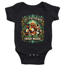 Load image into Gallery viewer, Life is Better with Irish Music Baby Bodysuit - Urban Celt
