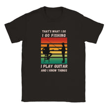 Load image into Gallery viewer, Guitar and Fishing Sunset T-shirt - Urban Celt
