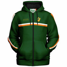 Load image into Gallery viewer, 1916 Easter Rising Black Fleece Lined Ziphoodie