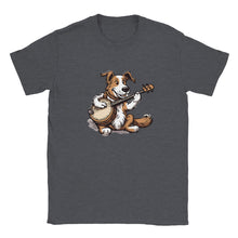 Load image into Gallery viewer, Happy Dog Playing Banjo T-shirt - Urban Celt