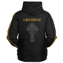 Load image into Gallery viewer, Irish Republic Black-Gold Zip-Up Hoodie