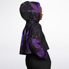 Load image into Gallery viewer, Purple Weed Dance Crop Hoodie - Urban Celt