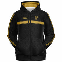 Load image into Gallery viewer, Irish Republic Black-Gold Zip-Up Hoodie
