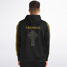 Load image into Gallery viewer, Irish Republic Black-Gold Zip-Up Hoodie