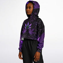Load image into Gallery viewer, Purple Weed Dance Crop Hoodie - Urban Celt