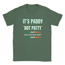 Load image into Gallery viewer, Paddy Not Patty Feckin Eejit T-shirt - Urban Celt