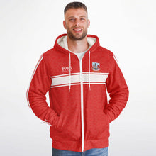 Load image into Gallery viewer, Cork 1916 Red-White Microfleece Ziphoodie