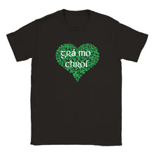 Load image into Gallery viewer, Grá Mo Chroí, Love of My Heart T-shirt - Urban Celt