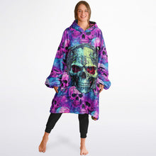 Load image into Gallery viewer, Cyber Punk Skulls 2 in 1 Reversible Snug Hoodie - Urban Celt