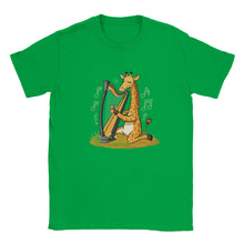 Load image into Gallery viewer, Cute Giraffe Playing Harp T-shirt - Urban Celt
