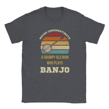 Load image into Gallery viewer, Grumpy Old Man Banjo T-shirt - Urban Celt