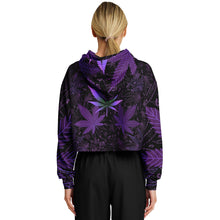 Load image into Gallery viewer, Purple Weed Dance Crop Hoodie - Urban Celt