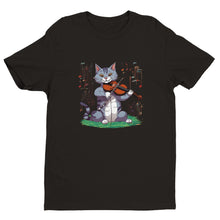 Load image into Gallery viewer, Musical Cat Playing Fiddle T-shirt - Urban Celt