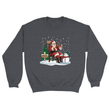 Load image into Gallery viewer, Santa Playing Fiddle Unisex Sweatshirt - Urban Celt