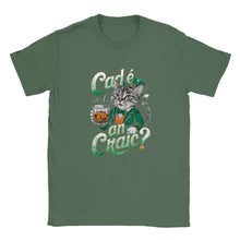 Load image into Gallery viewer, Cad é an craic Cat Whiskey T-shirt - Urban Celt