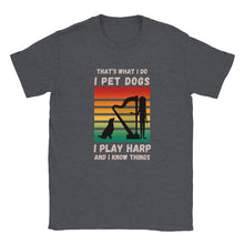 Load image into Gallery viewer, I Pet Dogs & Play Harp T-shirt for Her - Urban Celt