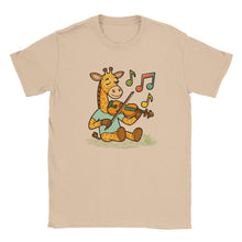 Load image into Gallery viewer, Giraffe Playing Fiddle Unisex T-shirt - Urban Celt