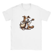 Load image into Gallery viewer, Happy Dog Playing Banjo T-shirt - Urban Celt