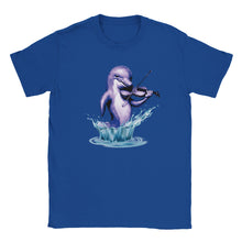 Load image into Gallery viewer, Dolphin Playing The Fiddle Unisex T-shirt - Urban Celt
