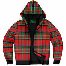 Load image into Gallery viewer, Red Green Tartan Microfleece Zip Hoodie - Urban Celt