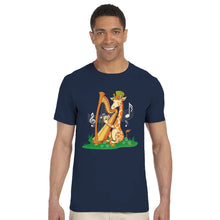 Load image into Gallery viewer, Giraffe Playing Harp Unisex T-shirt - Urban Celt