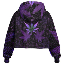 Load image into Gallery viewer, Purple Weed Dance Crop Hoodie - Urban Celt