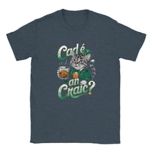 Load image into Gallery viewer, Cad é an craic Cat Whiskey T-shirt - Urban Celt