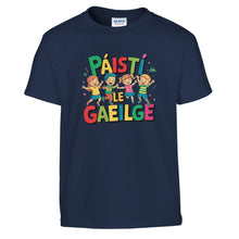 Load image into Gallery viewer, Páistí Le Gaeilge Kids Size T-shirt - Urban Celt