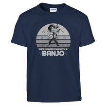 Load image into Gallery viewer, Life Is More Fun Banjo Boy Kids T-shirt - Urban Celt
