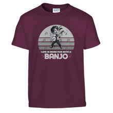 Load image into Gallery viewer, Life Is More Fun Banjo Boy Kids T-shirt - Urban Celt