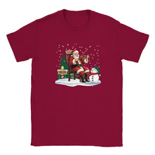 Load image into Gallery viewer, Santa Playing Fiddle T-shirt - Urban Celt