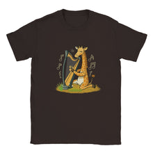 Load image into Gallery viewer, Cute Giraffe Playing Harp T-shirt - Urban Celt
