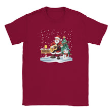 Load image into Gallery viewer, Santa Playing Guitar Unisex T-shirt - Urban Celt
