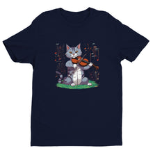 Load image into Gallery viewer, Musical Cat Playing Fiddle T-shirt - Urban Celt