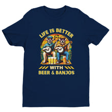 Load image into Gallery viewer, Life is Better with Beer & Banjos T-shirt - Urban Celt